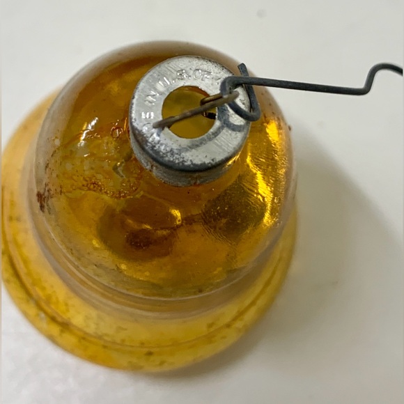 Mid Century Antique Mercury Glass Figural Bell Christmas Tree Ornament - Picture 9 of 9